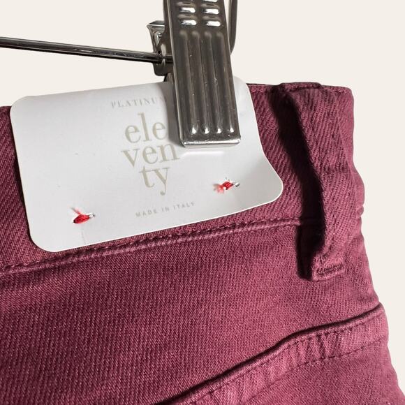 Eleventy Men’s Red Slim Fit 5-Pocket Pants Size 33 - Picture 7 of 11